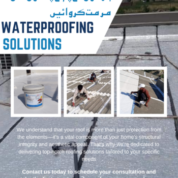 Blue and White Modern Roofing Services Flyer