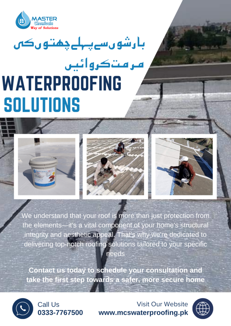 Blue and White Modern Roofing Services Flyer